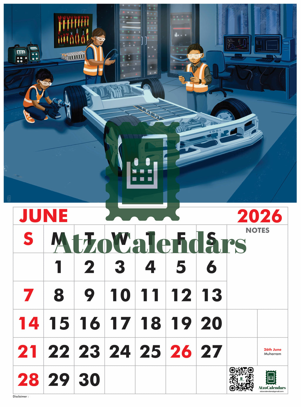 Trending Careers of Future - 2026 Wall Calendar - For Kids - PDF Download