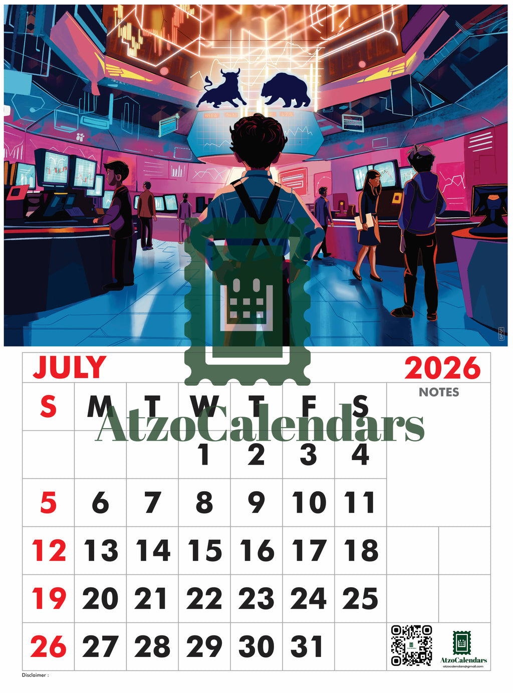 Trending Careers of Future - 2026 Wall Calendar - For Kids - PDF Download