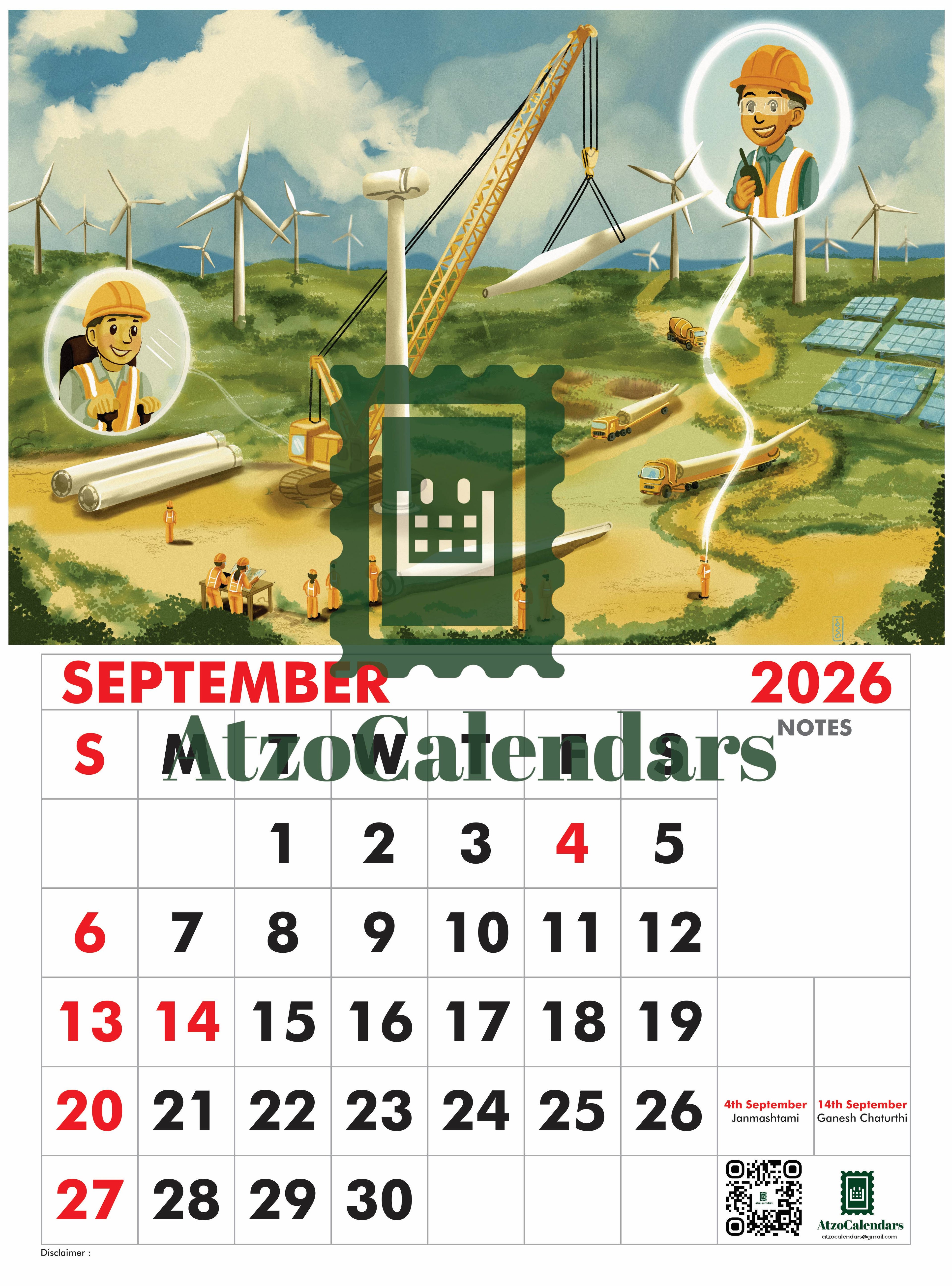 Trending Careers of Future - 2026 Wall Calendar - For Kids - PDF Download