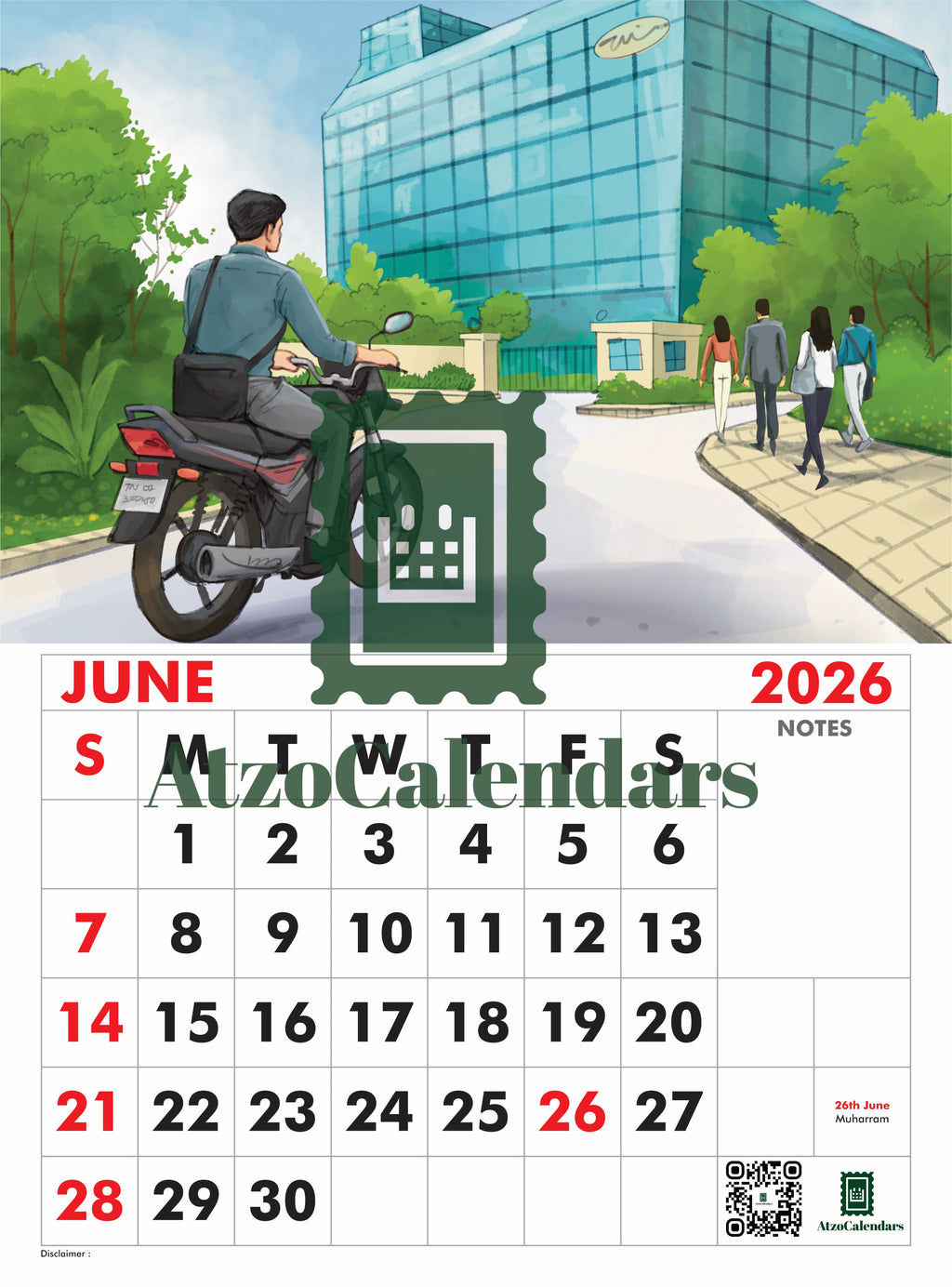 Bikers Journey Themed - 2026 Wall Calendar - PDF Download